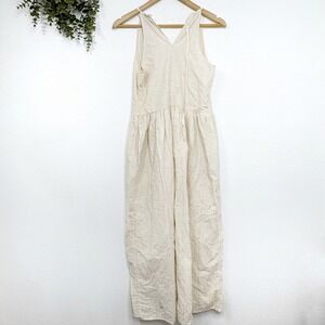 Universal Sleeveless Dress Seashell  Embroidered Eyelet Cream Beachy Resort